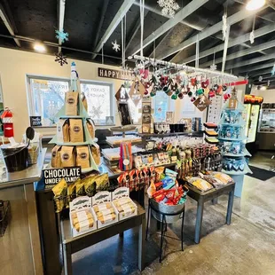 the inside of the shop