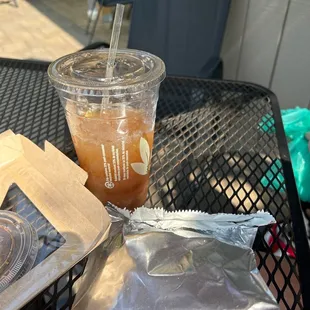 Sandwich and coffee