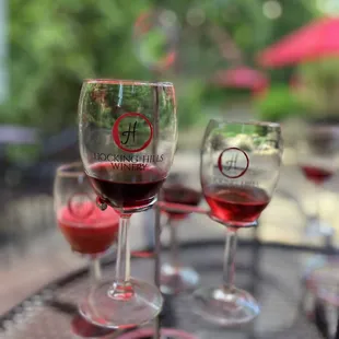 Wine flight, with one being a slushy!