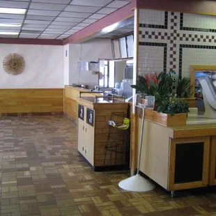 a view of the kitchen