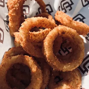 Onion Rings - my favorite side dish. It&apos;s the way to my heart!