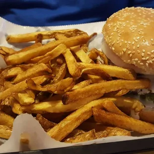 fresh cut fries  enough to share with the infamous Hodges burger