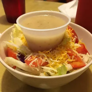 Side salad, fresh &amp; crisp.