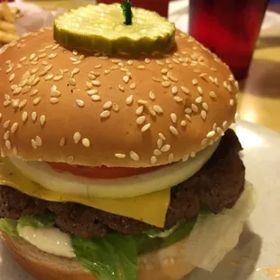 Regular Cheese Burger, big &amp; tasty!