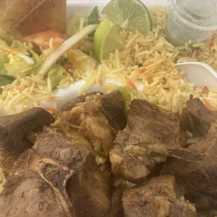 I had the goat meat and rice. Yummy. Will be going back!