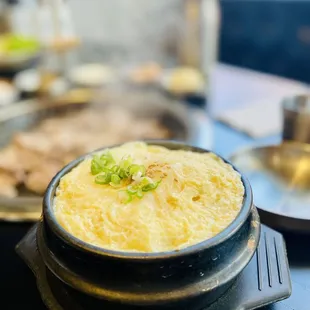 a bowl of food on a table
