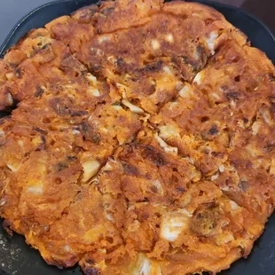 Kimchi pancakes. Sooo good.