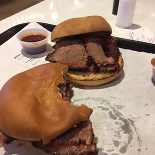 Sliced Brisket Sandwich