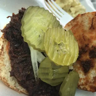 Chopped Brisket Sandwich