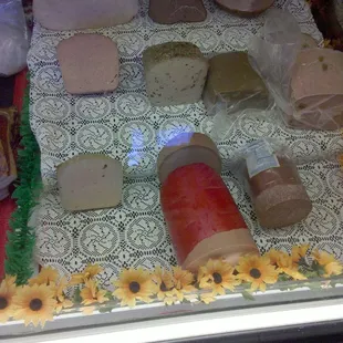 a variety of meats