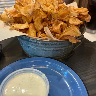 Brau Chips with ranch for dipping