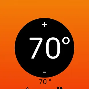 Nice to see instantly if on heat or cool based on background