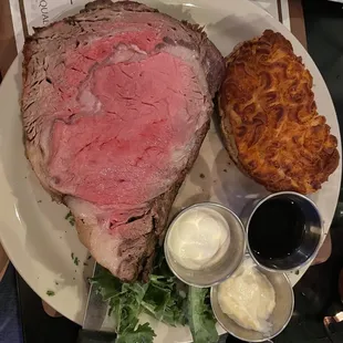 Prime Rib of Beef &amp; twice baked potato.