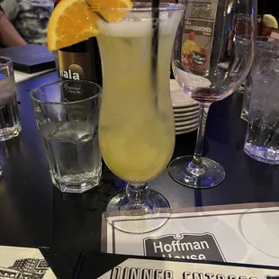 Chief cocktail and the restaurant wine