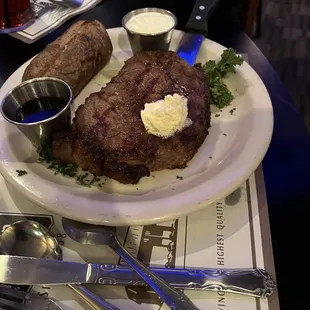 Ribeye and baked potato