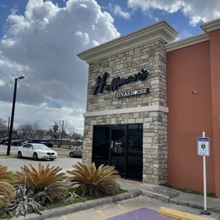 the front of the restaurant
