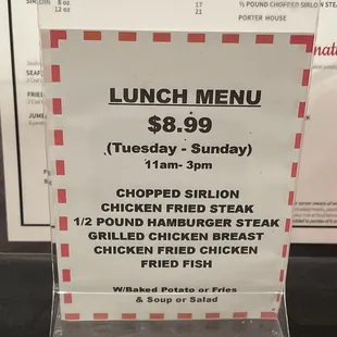 Lunch Specials