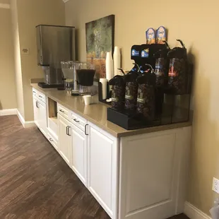 Complimentary coffee and tea