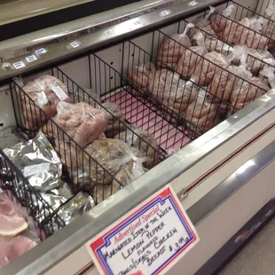 a display of meat