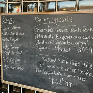 Specials for the day