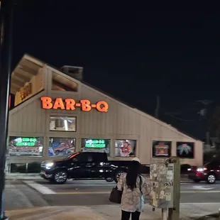 Outside