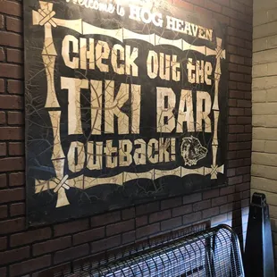 Tiki Bar in the back