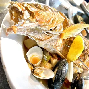 Whole fried Hogfish was delicious