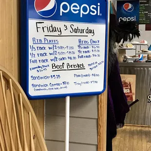 Friday and Saturday specials