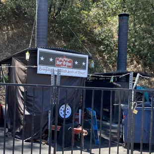 A few of their gigantic smokers. Magic machines right there!