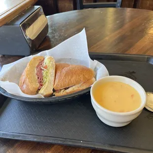 Combo hoagie and beer cheese soup (1/2 Hoagie &amp; Cup of Soup)