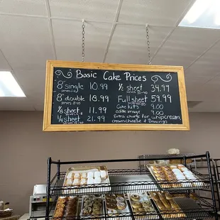 a display of baked goods