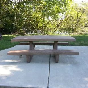 All grills &amp; tables on cement pads