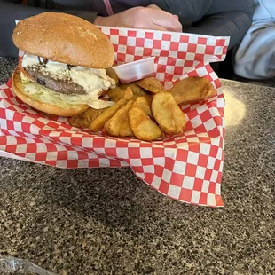 Bacon and Bleu burger.