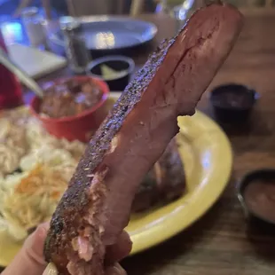 Two different sauces with the ribs