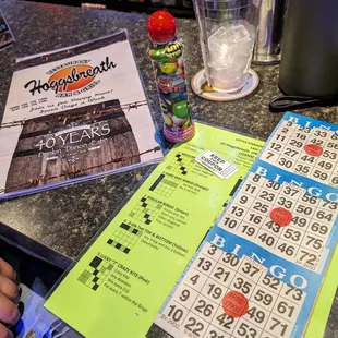 Bingo for cash prizes!