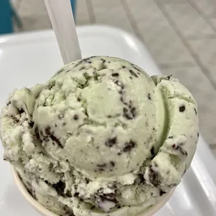 a scoop of ice cream
