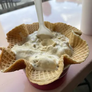 Homemade waffle BOWL