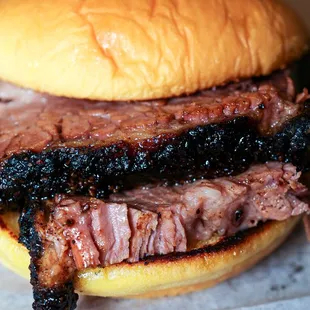 Black Angus Prime Brisket Sandwich.