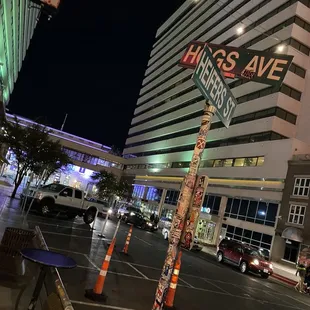 a street corner at night