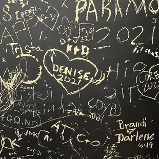 The bathroom wall