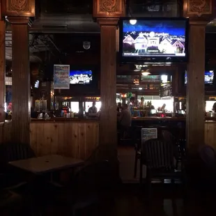 Mirrored wall makes it look huge but the woodwork is just beautiful!!