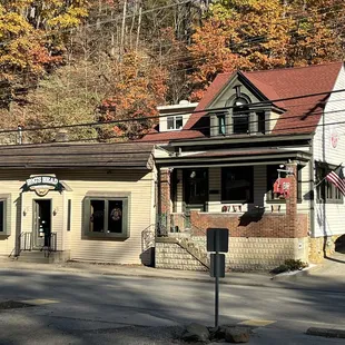 the front of the building