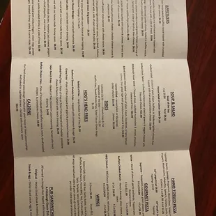 Menu - side 2