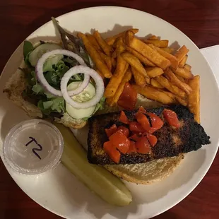 Blackened Salmon Sandwich