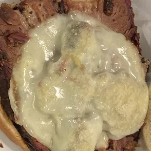 Brisket and cheese sandwich. One of the best I've ever had