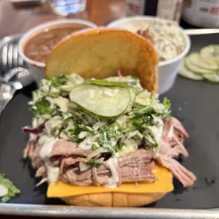 The Colorado Sandwich with 2 Sides