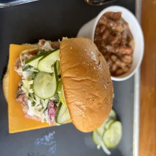 Pulled Pork Sandwich with 1 Side