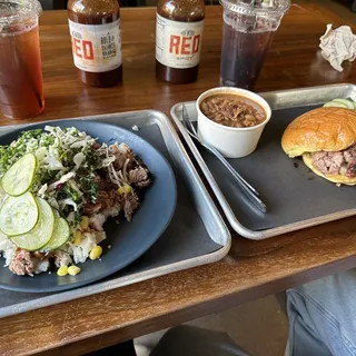 Chopped Brisket Sandwich with 1 Side
