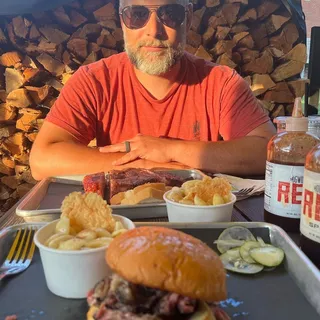 Brisket Slider with 1 side and Beverage