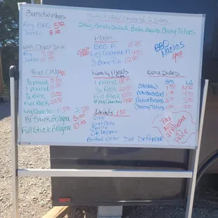 a whiteboard with writing on it
